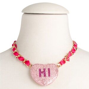 BETSEY JOHNSON Crystal Hi Sweetheart Necklace